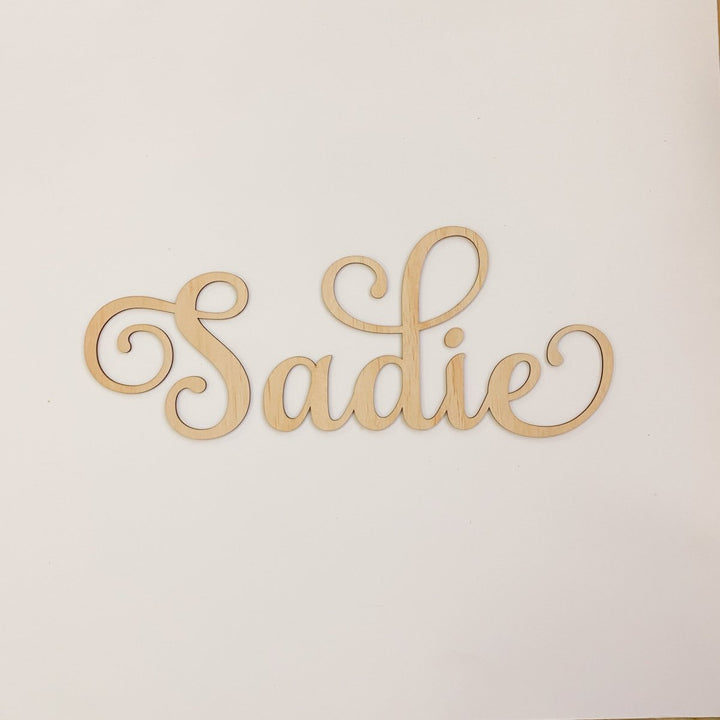 Personalised Wooden Scriptive Name for Bedroom or Nursery Wall
