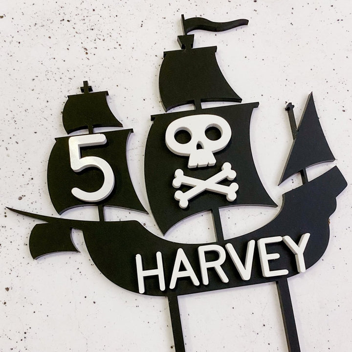 Pirate Ship Cake Topper