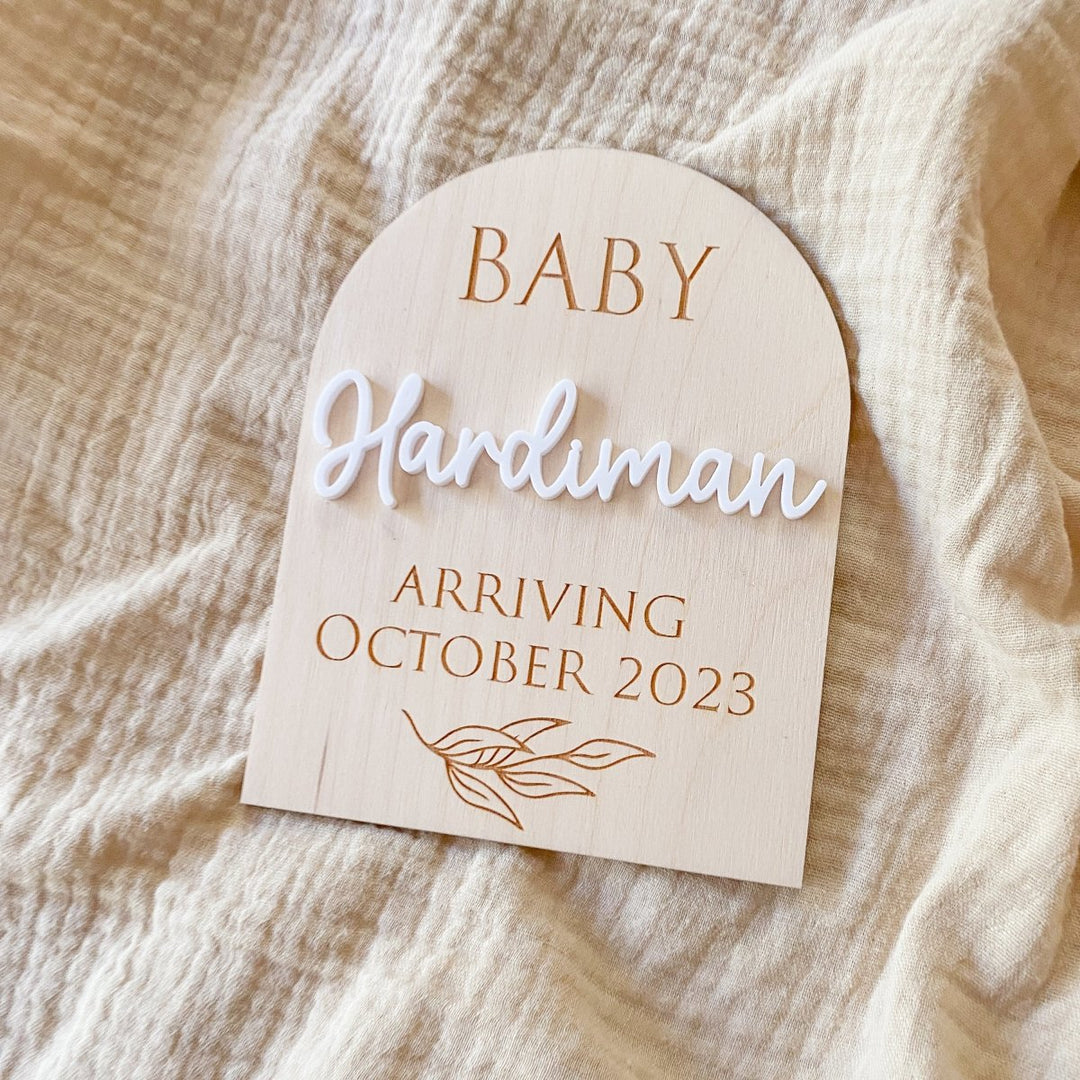 Pregnancy Announcement Plaque