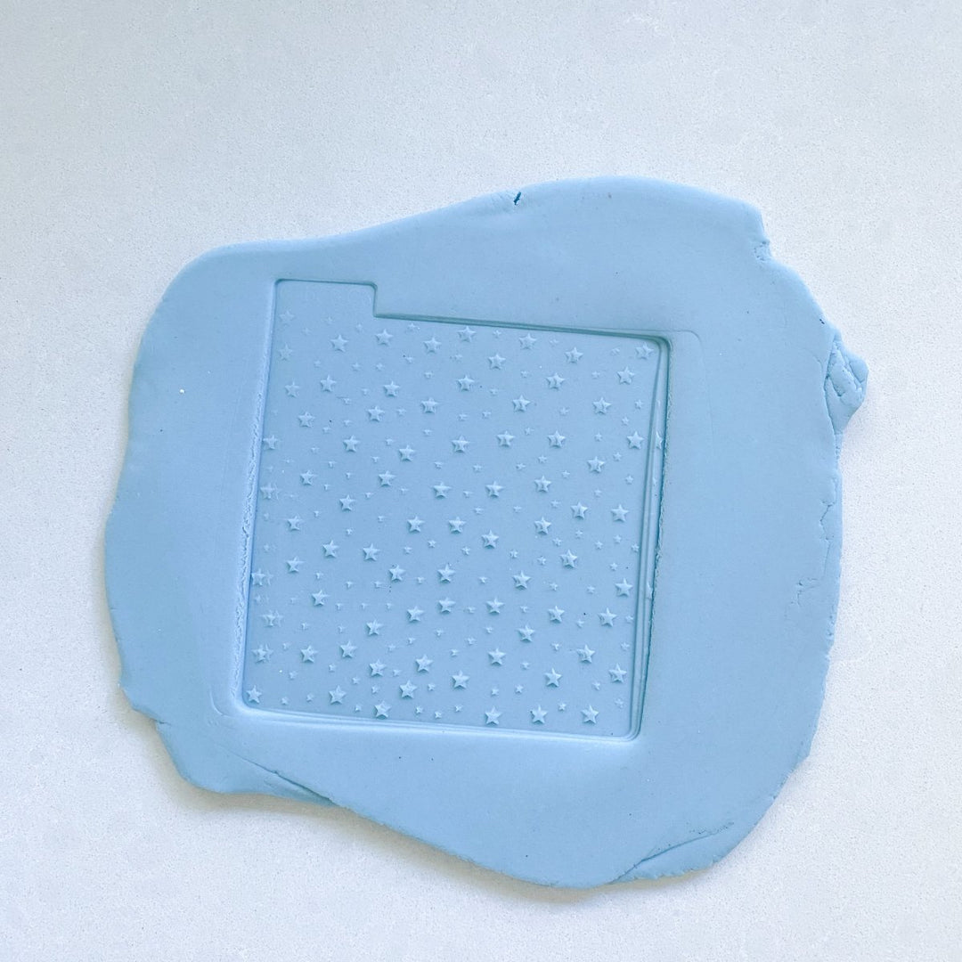 Star Pattern Acrylic Cookie Raised Texture Stamp