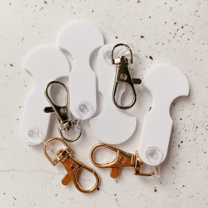 Shopping trolley keyring clip - coin replacement $1 for Aldi Woolworths and Coles shopping