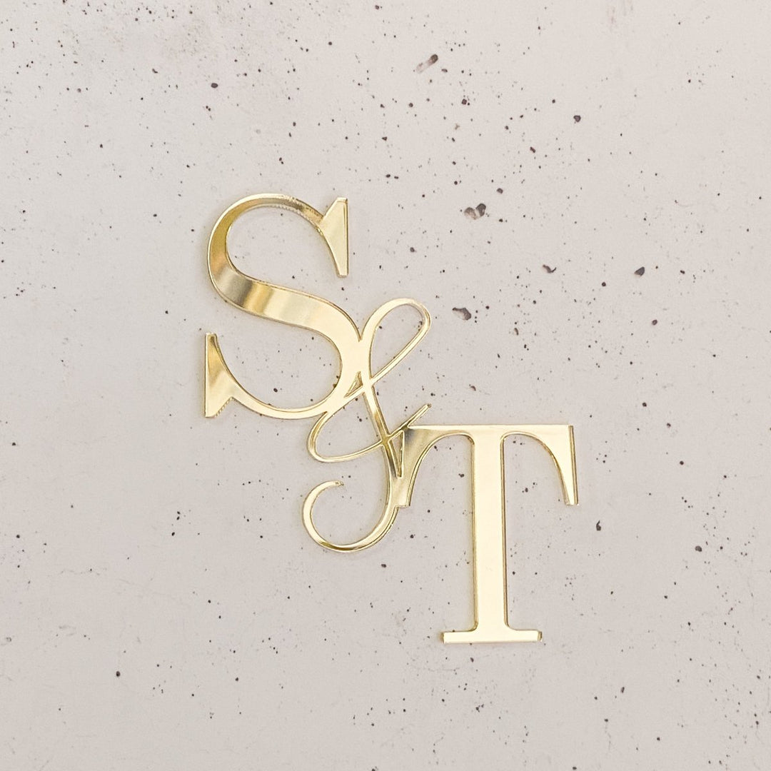 Wedding Cake Serif Initials Charm