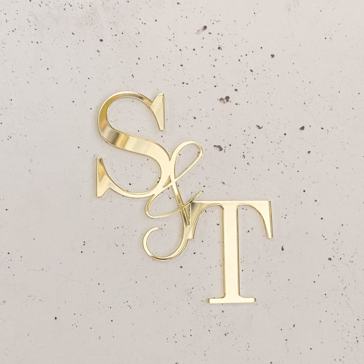 Wedding Cake Serif Initials Charm