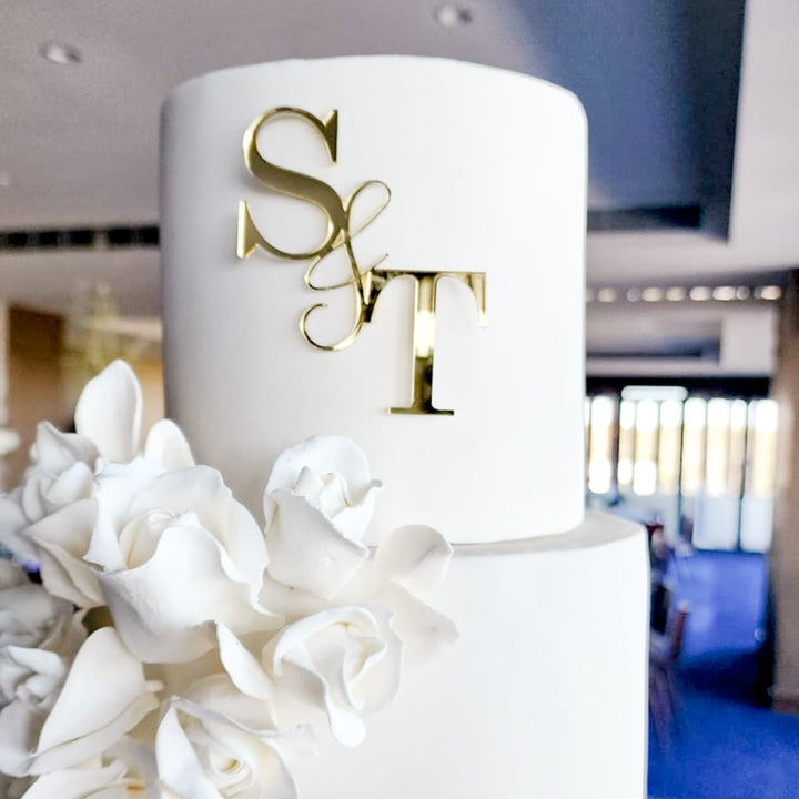 Wedding Cake Serif Initials Charm