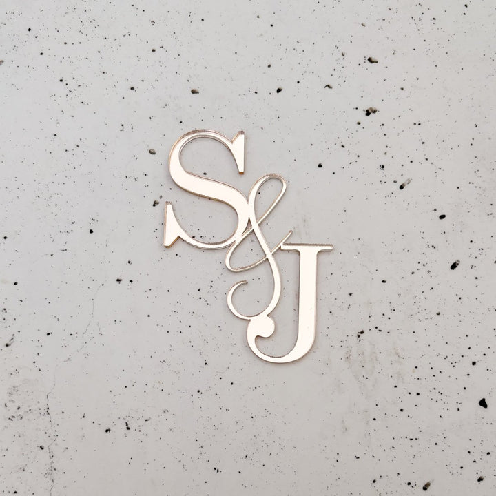 Wedding Cake Serif Initials Charm