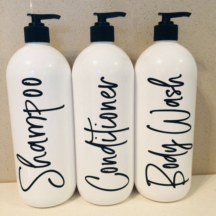 1L shampoo Pump Bottles - white 500ml plastic bottles