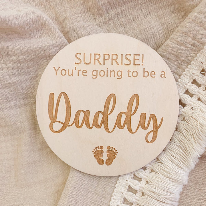 You're going to be a Daddy announcement board