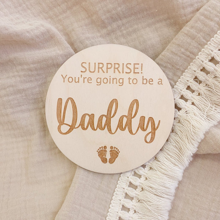 You're going to be a Daddy announcement board